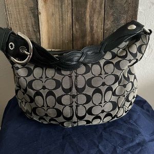 Coach bag with braided leather strap